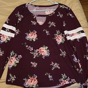 Joe Boxer Long sleeve purple top